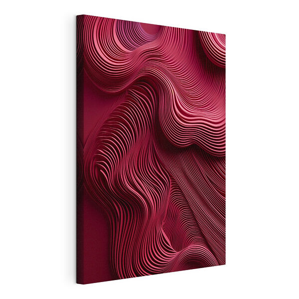 Tableaux Des lignes ondulées rouges sur une surface