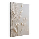 Tableaux Composition florale blanche sur fond blanc