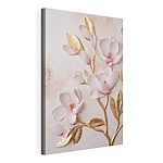 Tableaux Fleurs blanches et roses sur une surface en marbre