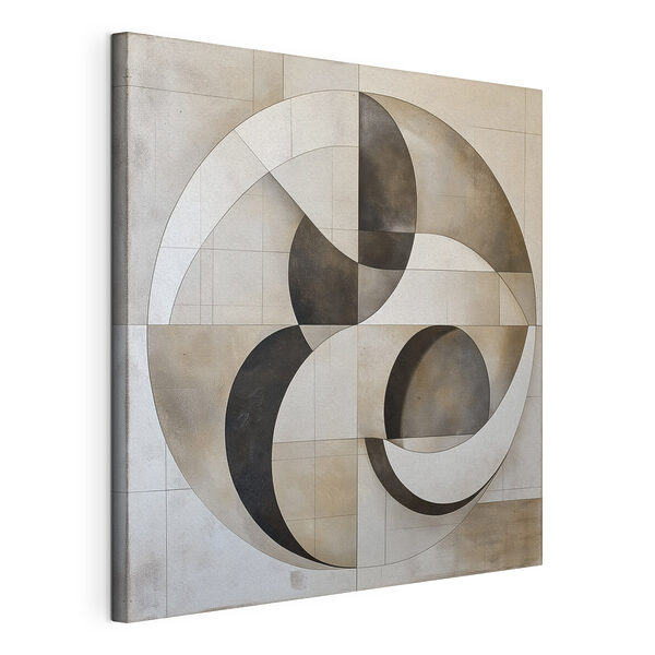 Tableaux Motif circulaire en noir et blanc
