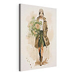 Tableaux Femme tenant un bouquet de fleurs