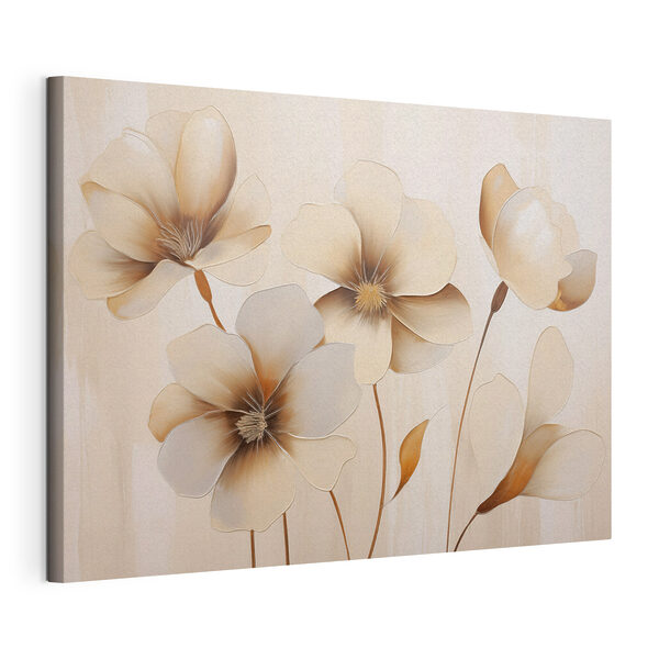 Tableaux Peinture représentant des fleurs sur un mur