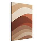 Tableaux Lignes courbes marron et blanches