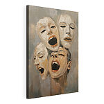 Tableaux Groupe de personnes portant des masques