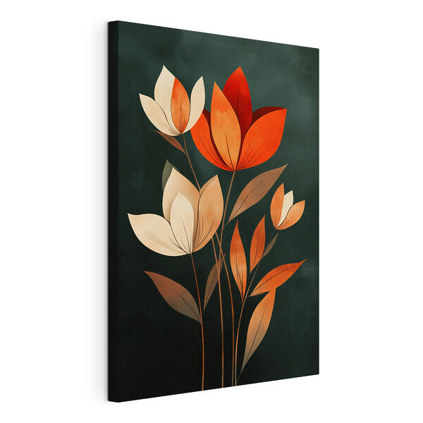Peinture représentant des fleurs et des feuilles Tableaux Peinture représentant des fleurs et des feuilles