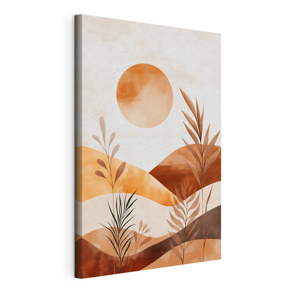 Peinture représentant des plantes et le soleil Tableaux Peinture représentant des plantes et le soleil
