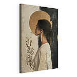 Tableaux Une femme en robe blanche