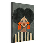 Tableaux Femme portant de grandes boucles d'oreilles