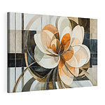 Tableaux - Motif floral abstrait aux tons doux