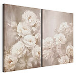 Impression sur toile modulaire Des fleurs délicates aux teintes douces