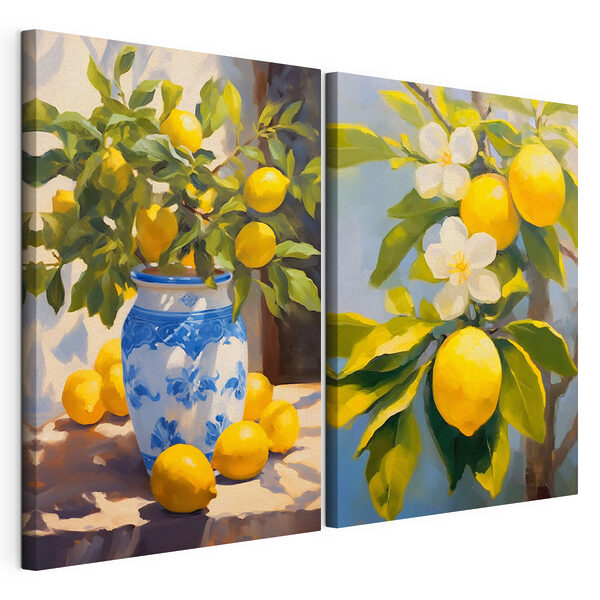 Impression sur toile modulaire Des citrons dans un vase et un vase avec des citrons (UGS : m00390) Impression sur toile modulaire Impression sur toile modulaire Des citrons dans un vase et un vase avec des citrons (UGS : m00390)