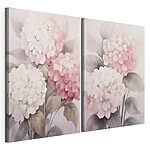 Impression sur toile modulaire Peinture représentant des fleurs sur fond blanc