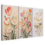 Impression sur toile modulaire Collage de fleurs en papier