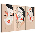 Impression sur toile modulaire Collage de visages de femmes