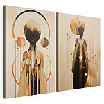 Impression sur toile modulaire Figures abstraites comportant des éléments géométriques