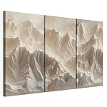 Impression sur toile modulaire Massif montagneux enneigé