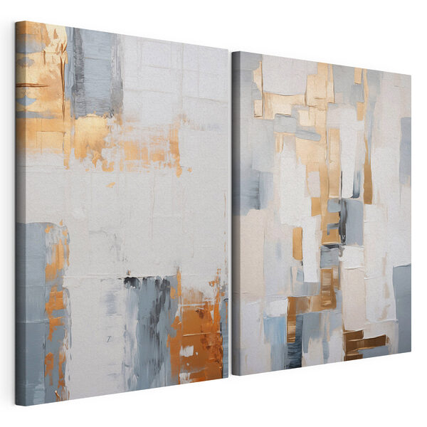 Impression sur toile modulaire Deux tableaux de couleurs différentes