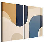 Impression sur toile modulaire Des formes douces dans une palette de couleurs apaisantes