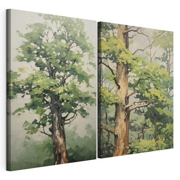 Peinture représentant un arbre Impression sur toile modulaire Peinture représentant un arbre