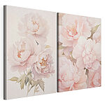 Impression sur toile modulaire Fleurs délicates aux teintes pastel douces