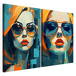 Impression sur toile modulaire Femme portant des lunettes de soleil