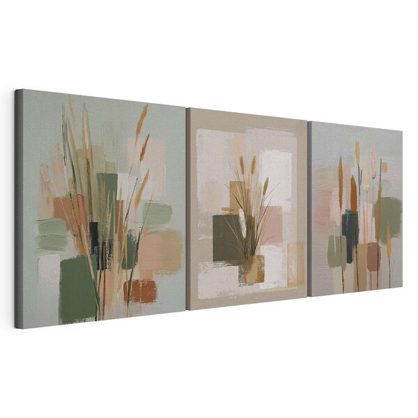 Peinture représentant un bouquet d'herbes Impression sur toile modulaire Peinture représentant un bouquet d'herbes