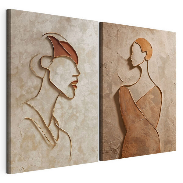 Collage d'images de femmes Impression sur toile modulaire Collage d'images de femmes