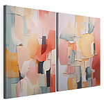 Impression sur toile modulaire Collage de papiers de différentes couleurs