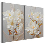 Impression sur toile modulaire Des motifs floraux délicats sur un fond doux