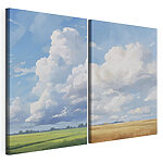 Impression sur toile modulaire Comparaison d'un paysage