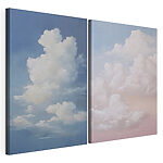 Impression sur toile modulaire Un ciel bleu parsemé de nuages blancs