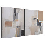 Impression sur toile modulaire Peinture dans différentes nuances de gris et de noir