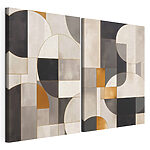 Impression sur toile modulaire Formes abstraites dans des tons discrets
