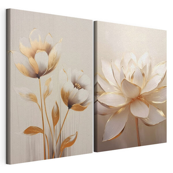 Impression sur toile modulaire Collage de fleurs