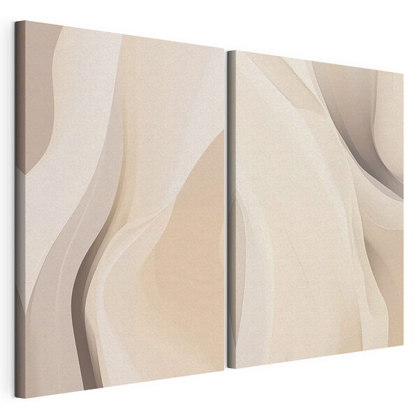 Des courbes douces dans des tons chauds Impression sur toile modulaire Des courbes douces dans des tons chauds