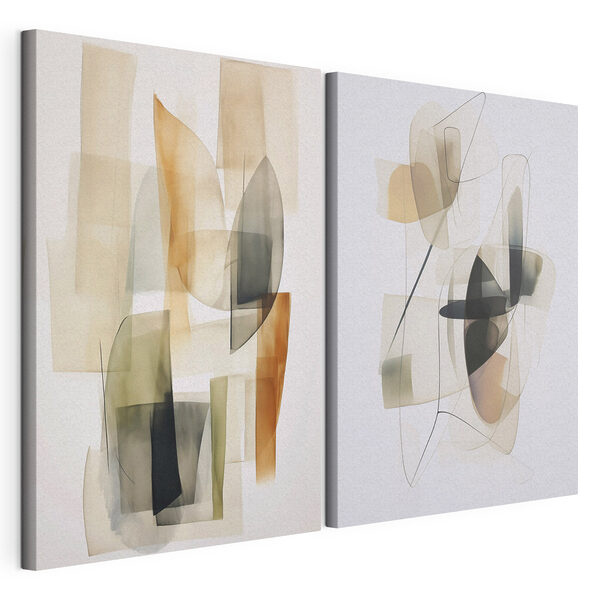 Impression sur toile modulaire Deux œuvres d'art