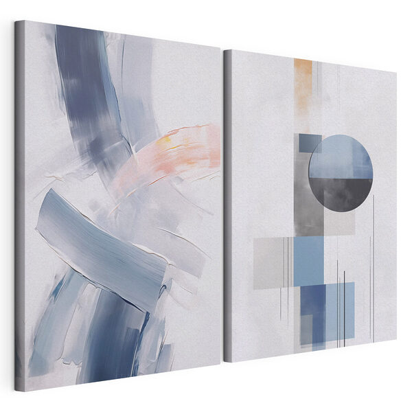 Deux tableaux de couleurs différentes Impression sur toile modulaire Deux tableaux de couleurs différentes