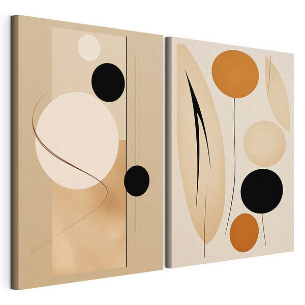 Deux œuvres d'art Impression sur toile modulaire Deux œuvres d'art