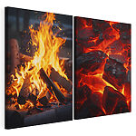 Impression sur toile modulaire Collage de feu et de braises