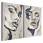 Impression sur toile modulaire Peinture représentant le visage d'une femme