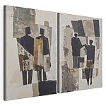 Impression sur toile modulaire Deux œuvres d'art représentant des personnes