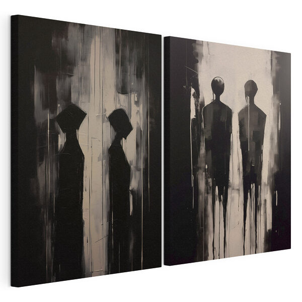 Tableau représentant un couple Impression sur toile modulaire Tableau représentant un couple