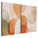 Impression sur toile modulaire Des teintes douces et des formes délicates se rencontrent