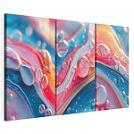 Impression sur toile modulaire Motifs fluides avec des bulles éclatantes