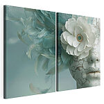 Impression sur toile modulaire Une beauté délicate aux accents floraux