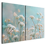 Impression sur toile modulaire Fleurs délicates aux teintes douces