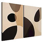 Impression sur toile modulaire Formes abstraites dans des tons chauds