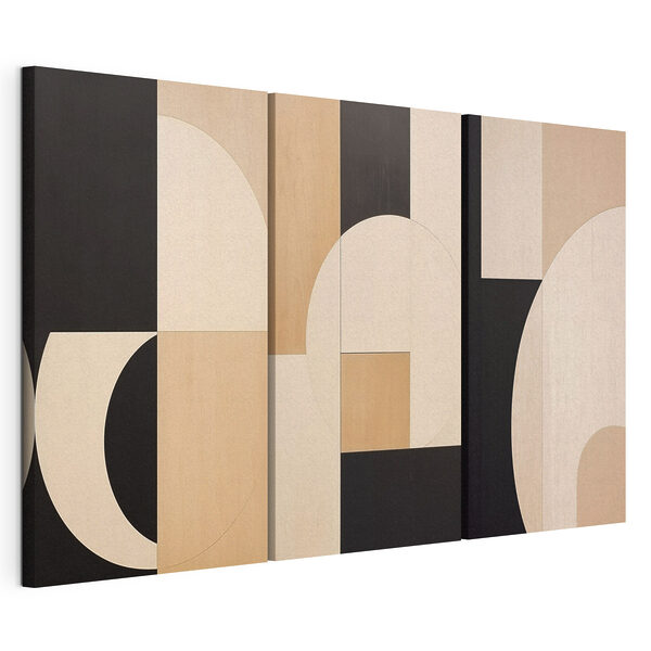 Impression sur toile modulaire Œuvre d'art en noir et blanc