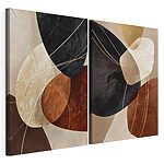 Impression sur toile modulaire - Formes abstraites dans des tons chauds