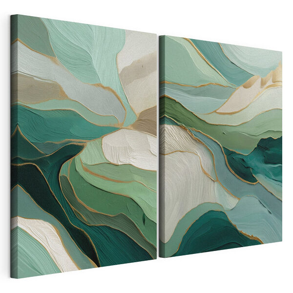 Impression sur toile modulaire Deux images d'un tableau
